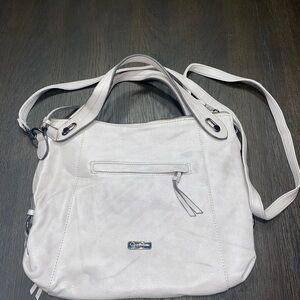 Elegant White Leather Handbag